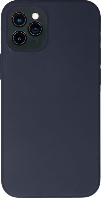BMAX Siliconen hard case hoesje voor Apple iPhone 12 Pro Max / Hard Cover / Beschermhoesje / Telefoonhoesje / Hard case / Telefoonbescherming - Midnight Blue/Donkerblauw