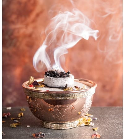 Wierookbrander chakra schaal