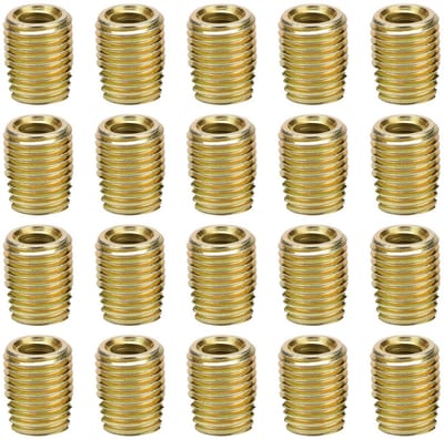 BRENZOOS- Draadinzetstuk 20 Stuks - Zelftappende Schroefdraadbus - Koolstofstaal - M3/M5 - Lengte 6mm - Duurzaam en Bestand tegen Trillingen