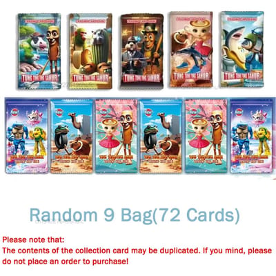 288 / 8 Stuks Italiaanse Brainrot Collectie Kaarten Tungtungtung Sahur Tralalero Tralala Kinder Kaartspel Speelgoed Ruilkaarten Cadeau brown