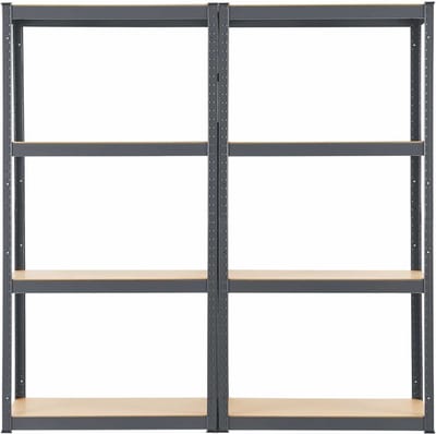 2 stuks Stellingkast / Magazijnstelling / Opbergkast - Easy - 160 x 80 x 40 cm - Grijs