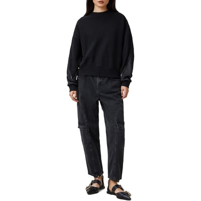 AllSaints Peggy Zip Sweatshirt Black Taglia: XS | Maglioni a maglia Outlet | Donna | Nero