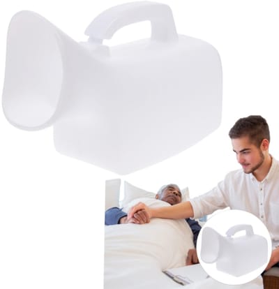 1 stuk - Urinoir voor vrouwen - Urineopslag met grote capaciteit - Urinecontainer - Draagbaar urinoir - 22-14 cm - Voor noodopvang van urine thuis voor bedlegerige personen - Wit