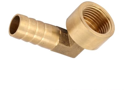 Messing 90 Graden Elbow Koppeling met Vrouwelijke Draad en Barb Aansluiting voor Slangen - G1/2 (14mm) Adapter en Fitting voor Tuin en Industrie