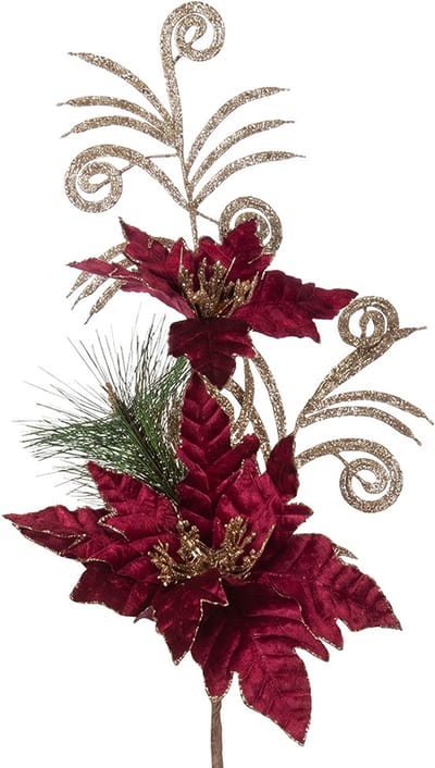 Clayre & Eef Decoratie Tak Rood Kunststof