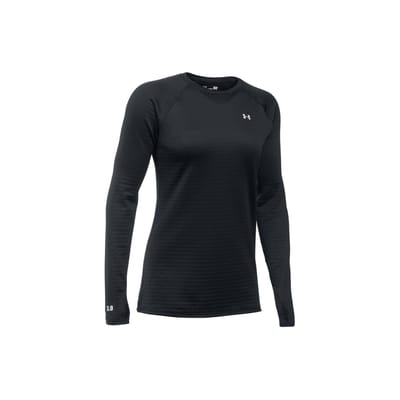 Under Armour Effen Kleur Ronde Hals Pullover Raglan Lange Mouw T-shirt Dames Tops Zwart 1280941-001 L black
