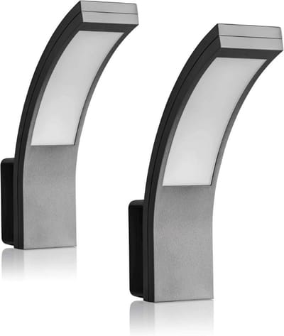 Thuys – LED Buitenlamp Set Van 2 - Wandlamp Antraciet IP65 - 15W 1100lm Koud Wit 5800K - Buitenverlichting 230V 250x176x65mm