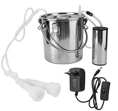 Dailygoody - Elektrische Melker - Melkmachine voor Geiten Schapen en Koeien - Draagbaar en Eenvoudig in Gebruik - 5 Liter Capaciteit - Voor Binnen en ...
