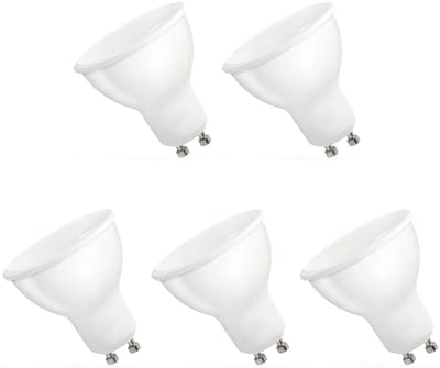 Spectrum LED Lamp GU10 4W - 230V - 300 Lumen - 3000K Warm Wit - Gezellig licht - Energiezuinig - 5 stuks