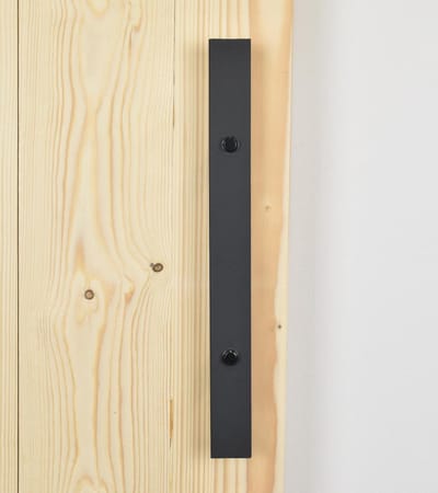 Barnwoodweb deurgreep Flat Black XL zwart gepoedercoat staal 40x400 mm