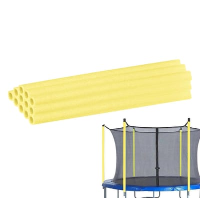 Trampoline bescherming - Paalhoezen set - Veilig spelen - Weerbestendig schuim - 12 stuks - Geel
