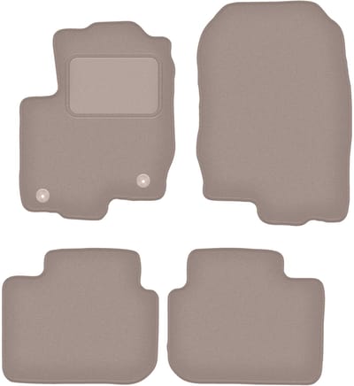 Wielganizator WLG-CARLUX Serie - Beige Velours Autovloermatten - Mitsubishi Colt VI HB 5D - 2004-2008