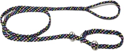 Chikko Quality - Vanglijn met Dubbele Stop - Zwart/Geel/Roze/Blauw - 165cmx10mm