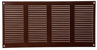Ventilatierooster 40 x 20 cm - Bruin - Metalen Luchtteruglooprooster met Ongediertebeschermingsscherm
