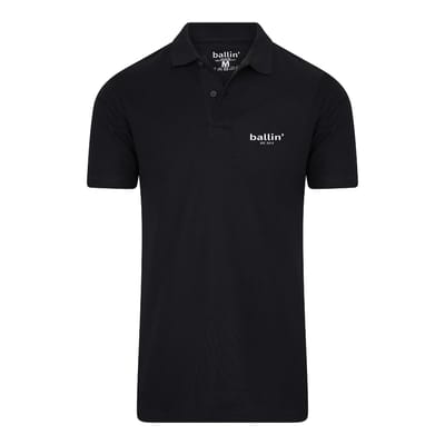Ballin Est. 2013 - Heren Polo SS Basic Polo - Zwart - Maat XL