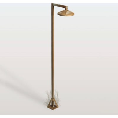 Moretti Luce LED tuinpadverlichting Aura Disk, 100 cm x 19,5 cm, antiek messing