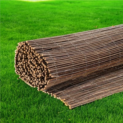 TuinChamp Wilgenmat 180 x 300 cm - Wilgenmat op rol - Balkonscherm - Tuinafscheiding natuurlijk hout - Natuurlijke uitstraling
