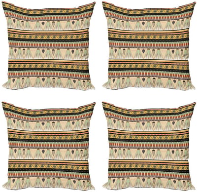 ABAKUHAUS – Egyptische kussenhoezen – set van 4x40 cm – dubbelzijdig bedrukt – veelkleurig