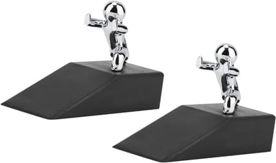 Decoratieve Deurstopper - Deurhouder Set - Veilig Thuis - Verzwaarde Constructie - 20cm Lengte - Zilverkleurig