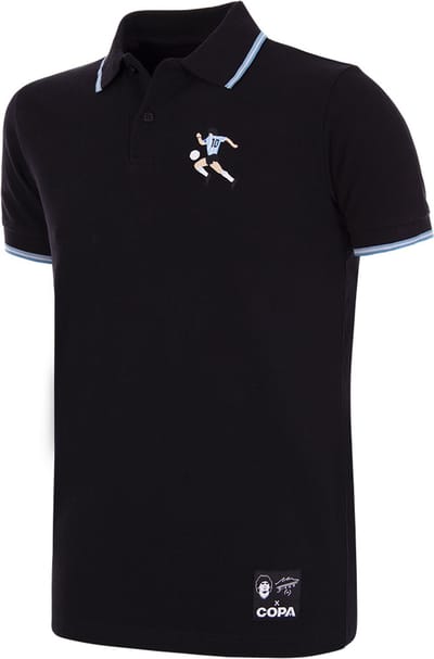 COPA - Maradona Argentina Embroidery Polo - Heren - Korte Mouw - Zwart - M