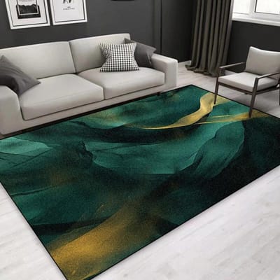 Modern Abstract Tapijt voor Woonkamer Scandinavische Gouden Decoratie Huis Tapis Antislip Wasbare Kleden voor Slaapkamer Binnen Vloermat 80*120cm