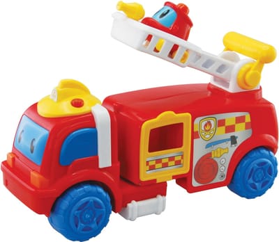 Brandweerwagen Fonzy met vriendje - Licht en geluid - Tiny Toys