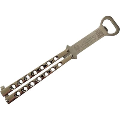 1 STuks Opvouwbare Roestvrij Staal Bierflesopener Vlinder Trainer Gereedschap Vlindermes Metaal Bier Benodigdheden Buiten Kampeer Accessoire gray