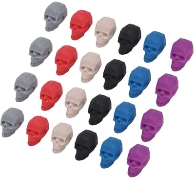 Dailygoods - 24 Pcs Siliconen Drinkmarkers - Schedel Wijnglas Charms voor Halloween
