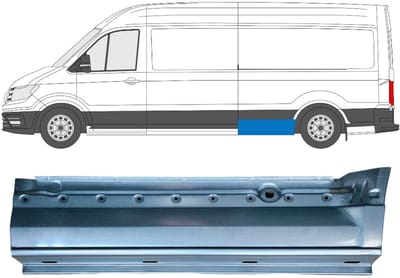 Reparatiepaneel achterspatbord voor Volkswagen Crafter 2017- / Links