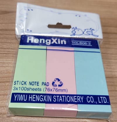Super Sticky Notes Memoblok - 100 vel / blok - 3 blokken - neonkleuren 25,0 x 76,0 mm