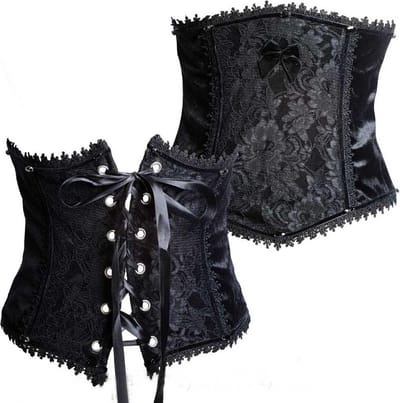 Sinister - K064 Underbust korset - S - Zwart