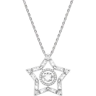 Swarovski Stella Gemengde Snede Ster Rhodium Verguld Ketting Dames ketting 5617919 Box (Random Color) white