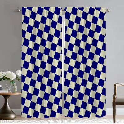 Raamgordijn voor Kamer 2 Panelen Geometrische Patronen Polyester Anti-muggen Gordijnen Halloween Decoratie Gordijnen Scheidingswand Woonkamer W50xH70cmx2pcs-CL