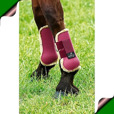 Peesbeschermers - imitatiebont - pony - bordeaux - beige - Norton