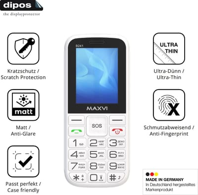 dipos – 4x Matte Beschermfolie geschikt voor Maxvi B241 | Krasbestendige & antireflecterende Screenprotector Ultra-Thin