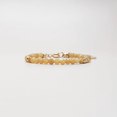 Ava&Imber Sparkling Topaas Armband Stainless Steel (RVS) - Gele Edelsteen Armband voor Vrouwen