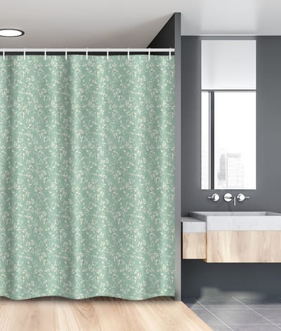 New Bed, Zacht Groen Bladeren Douchegordijn Badkamer Decor Set met Haakjes, 120 cm B 180 cm L