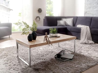 Massief Houten Tafel - Woonkamertafel Bijzettafel - Centrum van de Kamer - Handgemaakt Uniek Design