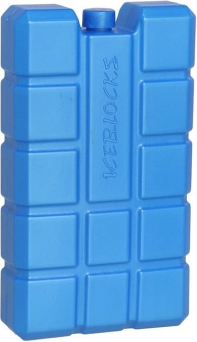Gerimport Koelelement - 400 ml - 9,5 x 16 cm - blauw - voor koeltas of koelbox - kunststof