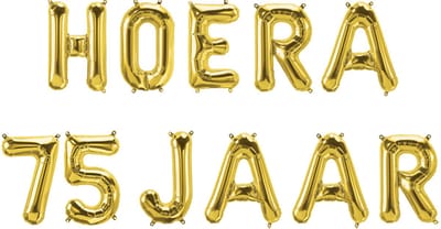 Foil balloon kit - Hoera 75 jaar
