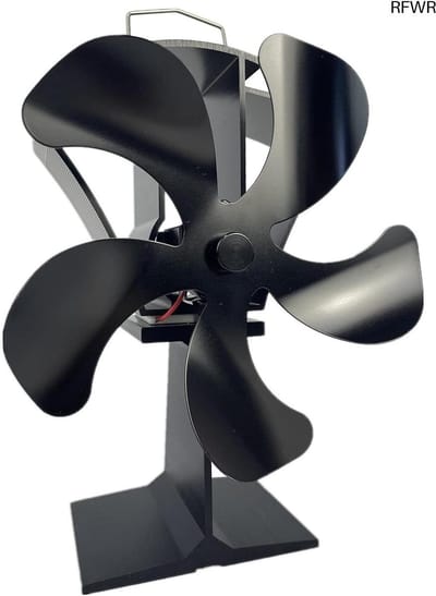 RFWR® 5 Blades Houtkachel Ventilator - Warmte Aangedreven Kachel Fan voor Efficiënte Warmteverspreiding