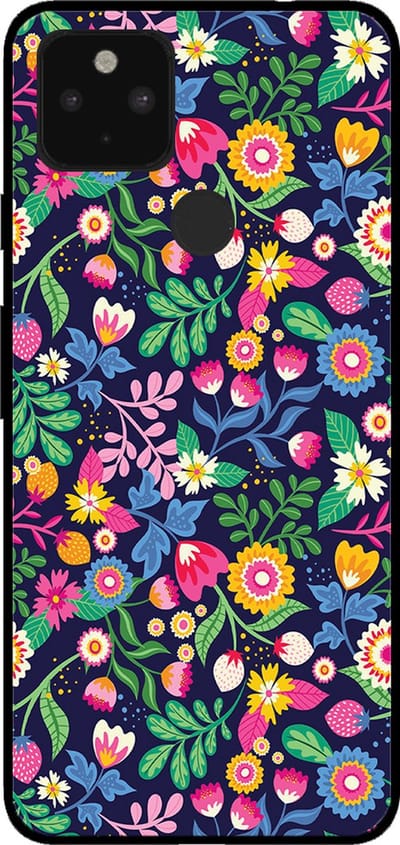 Smartphonica Telefoonhoesje voor Google Pixel 4A 5G met bloemen opdruk - TPU backcover case flower design geschikt voor Google Pixel 4A 5G