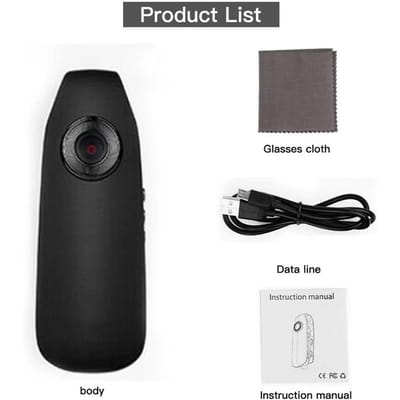 2025 Nieuwe HD 1080P Mini Camera Achterclip Draagbare Compacte Bodycam Buitenshuis Beveiliging Sport DV Camcorder Bewegingsdetectie Videorecorder Cam Add 64G Card