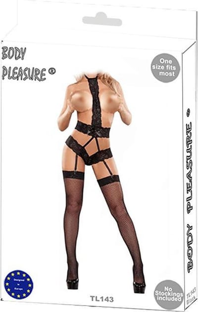 Body Pleasure Stijlvolle Zwarte Body – One Size Fits Most – Cadeauwaardig – TL143