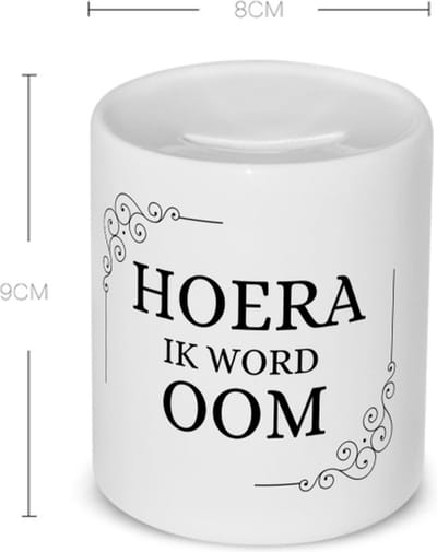 Akyol - hoera ik word oom Spaarpot - Oom - iemand die oom wordt - oom cadeautjes - cadeau - kado - geschenk - 350 ML inhoud