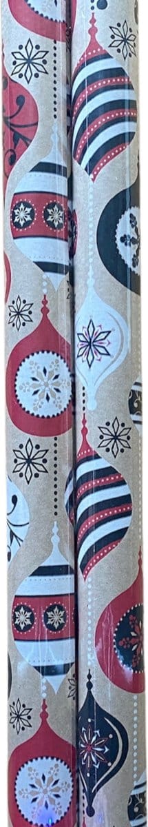 FESTIVE GIFTS Inpakpapier - Cadeaupapier - 200 x 70cm - 2 rollen - Kerst - Luxe Cadeauverpakking - Kleurrijk