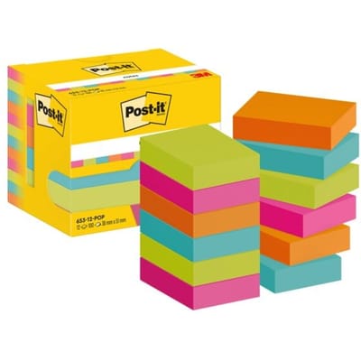 12 blokken herkleefbare notes »Super Sticky Notes Poptimistic Collection«