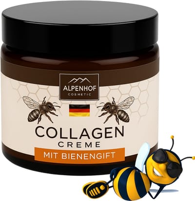 Collageencrème met melittine uit bijengif - Voor gezicht en decolleté - Beschermt tegen uitdroging en ondersteunt de huidregeneratie