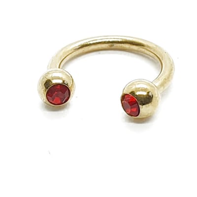 Goud Met Steentjes - Neus / Septum / Helix Piercing
