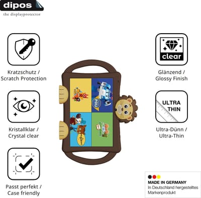dipos – 2x Beschermfolie geschikt voor Logicom Logikids Star | Krasbestendige & heldere Screenprotector Ultra-Thin
